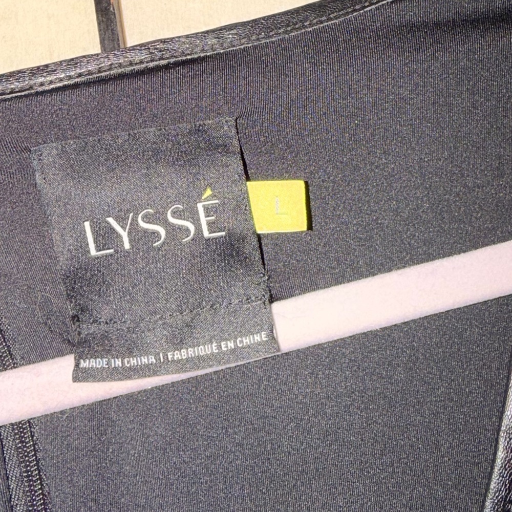 Lysse Black Midi Dress with Faux Leather Detail - Picture 4 of 4